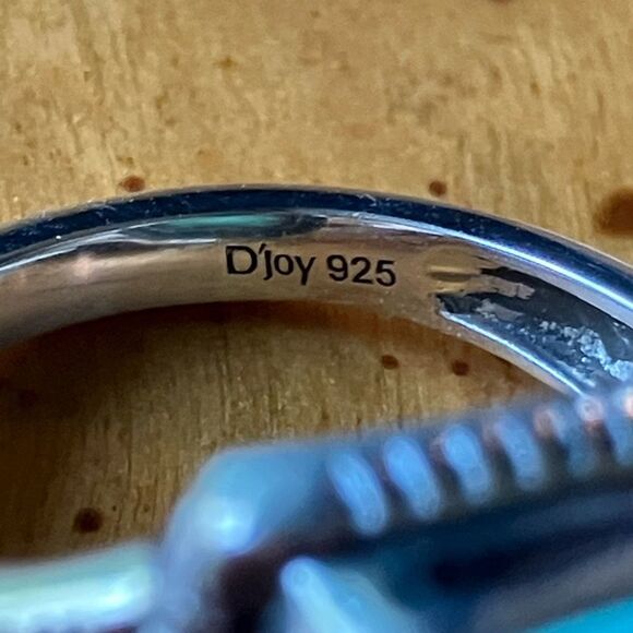 Natural Royston Turquoise Sterling Silver Eagle Ring Size 7 - Picture 6 of 9